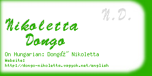 nikoletta dongo business card